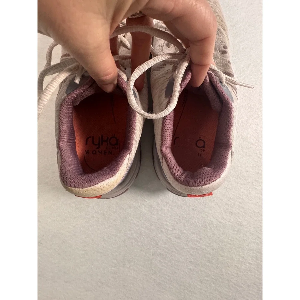 Ryka Devo X Max Womens Walking Shoes Tan Plum Lace Up Sneakers Size 7M
